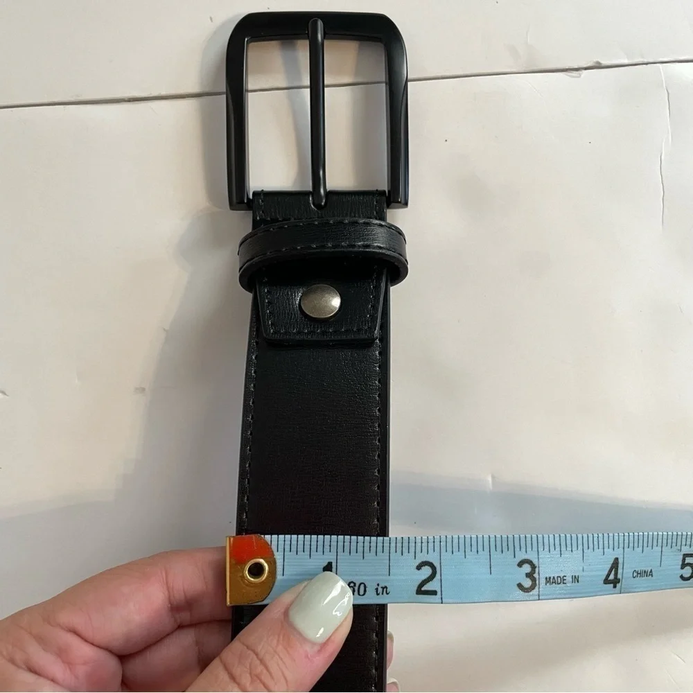 N/A black leather